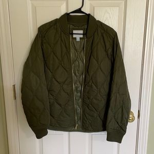 Green bomber jacket